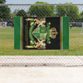 Maak uw eigen wapengekletter groen goudleeuwen spandoek (Insitu)