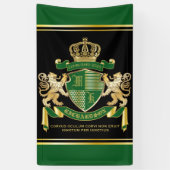 Maak uw eigen wapengekletter groen goudleeuwen spandoek (Verticaal)