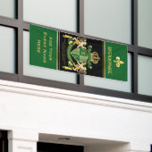 Maak uw eigen wapengekletter groen goudleeuwen spandoek (Buitenkant Gebouw)