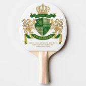 Maak uw eigen wapengekletter groen goudleeuwen tafeltennisbatje (Achterkant)