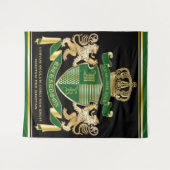 Maak uw eigen wapengekletter groen goudleeuwen wandkleed (Voorkant (horizontaal))