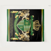 Maak uw eigen wapengekletter groen goudleeuwen wandkleed (Voorkant (horizontaal))