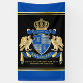 Maak uw eigen wapenkat blauw-goudblauw-elemanje spandoek (Verticaal)