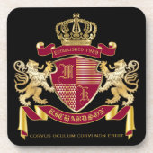 Maak uw eigen wapenkat blauw goudleem bier onderzetter (Voorkant)