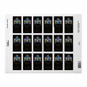 Maak uw eigen wapenkat blauw goudleem etiket (Full Sheet)