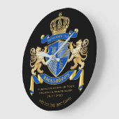 Maak uw eigen wapenkat blauw goudleem grote klok (Hoek)