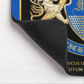 Maak uw eigen wapenkat blauw goudleem muismat (Hoek)