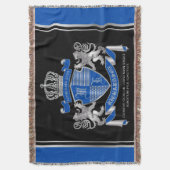 Maak uw eigen wapenkat blauw, zilveren ledemaat deken (Voorkant Verticaal)