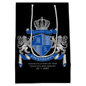 Maak uw eigen wapenkat blauw, zilveren ledemaat medium cadeauzakje (Achterkant)