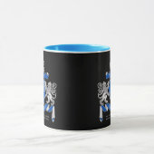 Maak uw eigen wapenkat blauw, zilveren ledemaat mok (Midden)