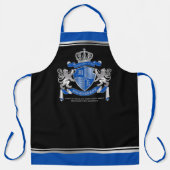 Maak uw eigen wapenkat blauw, zilveren ledemaat schort (Voorkant)