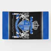 Maak uw eigen wapenkat blauw, zilveren ledemaat spandoek (Horizontaal)