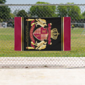 Maak uw eigen wapenkat rood-goudblauw spandoek (Insitu)