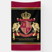 Maak uw eigen wapenkat rood-goudblauw spandoek (Verticaal)