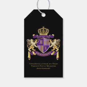 Maak uw eigen wapenschild monogram lonembleem cadeaulabel