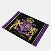 Maak uw eigen wapenschild monogram lonembleem deurmat (Schuin)