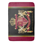 Maak uw eigen wapenschild Red Gold Lion Emblem Badmat (Voorkant Verticaal)