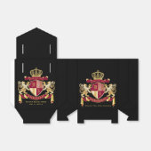 Maak uw eigen wapenschild Red Gold Lion Emblem Bedankdoosjes (Uitgevouwen)