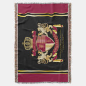 Maak uw eigen wapenschild Red Gold Lion Emblem Deken (Voorkant Verticaal)
