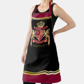 Maak uw eigen wapenschild Red Gold Lion Emblem Schort (Insitu)