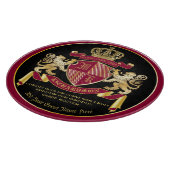 Maak uw eigen wapenschild Red Gold Lion Emblem Snijplank (Hoek)