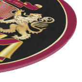 Maak uw eigen wapenschild Red Gold Lion Emblem Snijplank (Hoek)