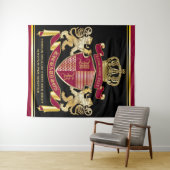 Maak uw eigen wapenschild Red Gold Lion Emblem Wandkleed (In Situ (horizontaal))