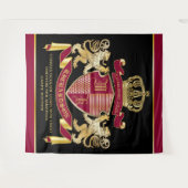 Maak uw eigen wapenschild Red Gold Lion Emblem Wandkleed (Voorkant (horizontaal))