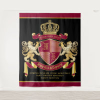 Maak uw eigen wapenschild Red Gold Lion Emblem