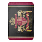 Maak uw eigen wapenschild Rood Gold Dragon Embleem Badmat (Voorkant Verticaal)