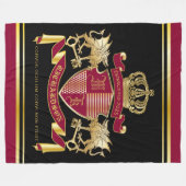 Maak uw eigen wapenschild Rood Gold Dragon Embleem Fleece Deken (Voorkant (Horizontaal))