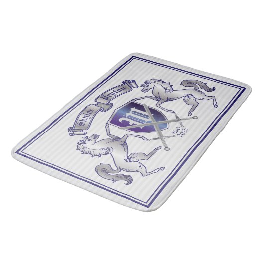 Maak uw eigen wapenschild Silver Horse Badmat (Gekanteld)