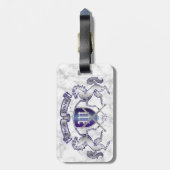 Maak uw eigen wapenschild Silver Horse Bagagelabel (Achterkant verticaal)