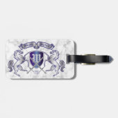 Maak uw eigen wapenschild Silver Horse Bagagelabel (Achterkant horizontaal)