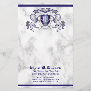 Maak uw eigen wapenschild Silver Horse Briefpapier