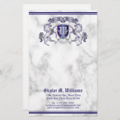 Maak uw eigen wapenschild Silver Horse Briefpapier (Voorkant / Achterkant)