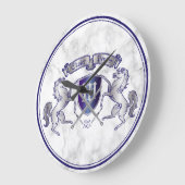 Maak uw eigen wapenschild Silver Horse Grote Klok (Hoek)