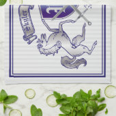 Maak uw eigen wapenschild Silver Horse Theedoek (Gevouwen)