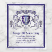 Maak uw eigen wapenschild Silver Horse Wijn Etiket (Enkel label)