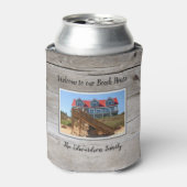 Maak uw eigen Welkom familie zomer strand huis Blikjeskoeler (Blikje Voorkant)