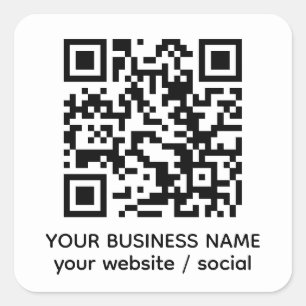 Maak uw eigen zakelijke aangepaste QR-codegegevens Vierkante Sticker