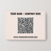 Maak Uw Eigen Zakelijke QR-Code Knoppen Sjabloon Button (Voorkant)