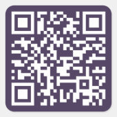 Maak uw eigen zakelijke websiteadres QR-code Vierkante Sticker (Voorkant)