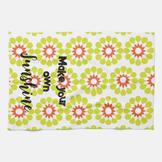 Maak uw eigen zonnesgele Boho Kitchen Towel Theedoek (Horizontaal)