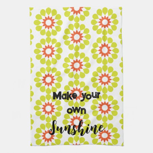 Maak uw eigen zonnesgele Boho Kitchen Towel Theedoek (Verticaal)