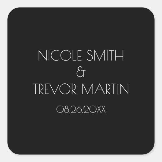 Maak uw eigen - Zwart Vierkante Sticker (Voorkant)