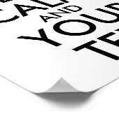 Maak uw eigen zwarte kalk en Jouw tekst Poster (Hoek)