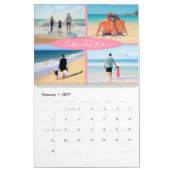 Maak uw fotocollagekalender met aangepaste tekst kalender (Feb 2027)