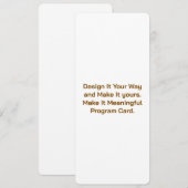 Maak uw gepersonaliseerde 10 x 23,5 cm programmkaa programmakaart (Voorkant / Achterkant)