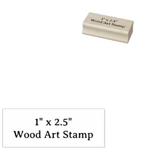 Maak uw gepersonaliseerde 1" x 2,5" rubberstempel